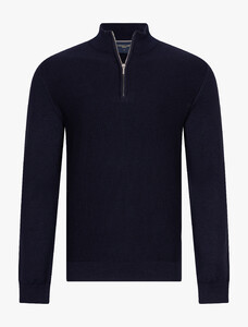 Cavallaro Napoli Lorino Half Zip Pullover Dark Evening Blue