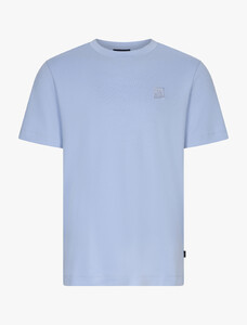 Cavallaro Napoli Luca Tee Subtle Logo T-Shirt Licht Blauw