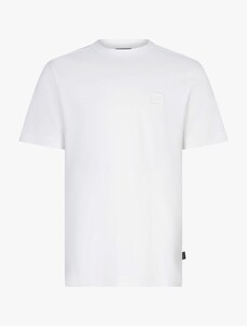 Cavallaro Napoli Luca Tee Tone-on-Tone Brand Logo Supima Cotton T-Shirt Off White