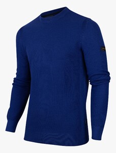 Cavallaro Napoli Luino R-Neck Pullover Pullover Bright Blue