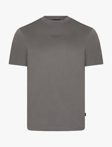 Cavallaro Napoli Luvati Mercerized Cotton Fine Tone-on-Tone Chest Logo T-Shirt Faded Grey