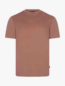 Cavallaro Napoli Luvati Mercerized Cotton Fine Tone-on-Tone Chest Logo T-Shirt Oud Roze
