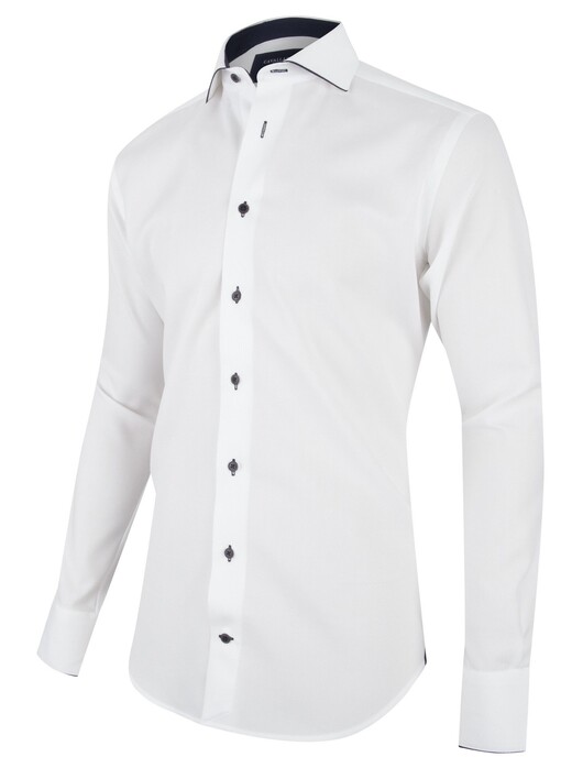 Cavallaro Napoli Madeo Shirt White-Navy