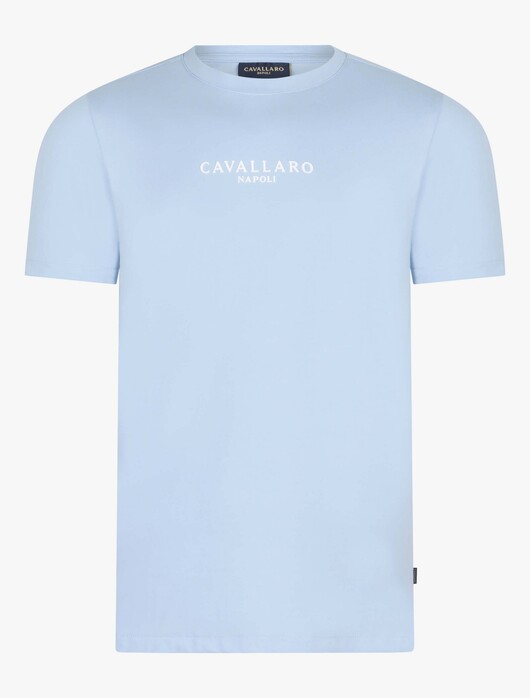 Cavallaro Napoli Mandrio Tee T-Shirt Licht Blauw