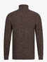 Cavallaro Napoli Marzano Roll Neck Cable Pattern Knit Pullover Mid Brown