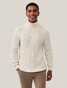 Cavallaro Napoli Marzano Roll Neck Cable Pattern Knit Pullover Off White