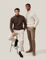 Cavallaro Napoli Marzano Roll Neck Cable Pattern Knit Trui Off White