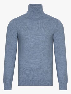 Cavallaro Napoli Merino Faux-Uni Roll Neck Pullover Greyblue