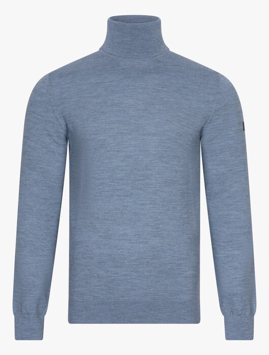 Cavallaro Napoli Merino Faux-Uni Roll Neck Pullover Greyblue