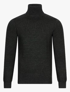 Cavallaro Napoli Merino Faux-Uni Roll Neck Trui Donker Groen