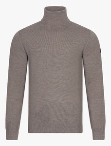 Cavallaro Napoli Merino Faux-Uni Roll Neck Trui Zand