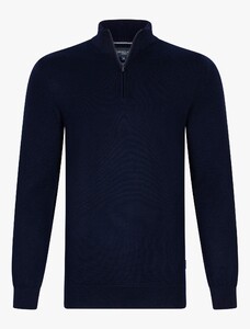 Cavallaro Napoli Merino Half Zip Pullover Dark Evening Blue