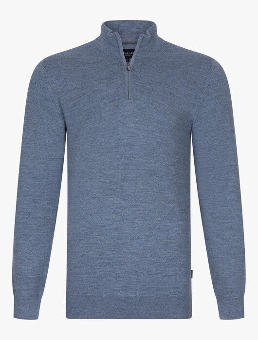 Cavallaro Napoli Merino Half Zip Pullover Greyblue