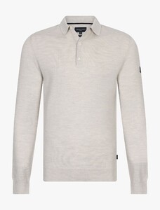 Cavallaro Napoli Merino Long Sleeve Polo Pullover Trui Kitt