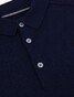 Cavallaro Napoli Merino Polo Long Sleeve Pullover Dark Evening Blue