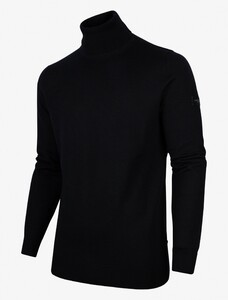 Cavallaro Napoli Merino Roll Neck Pullover Pullover Black