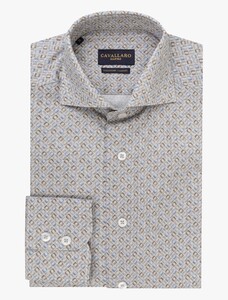 Cavallaro Napoli Mertoni Shirt Sand-Light Blue