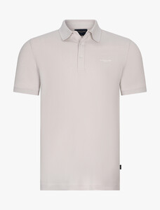 Cavallaro Napoli Mielos Cotton Stretch Subtle Melange Effect Polo Kitt