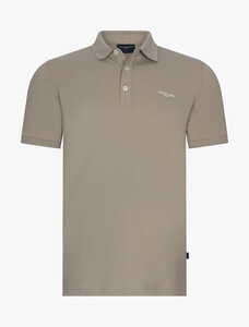 Cavallaro Napoli Mielos Cotton Stretch Subtle Melange Effect Polo Licht Groen