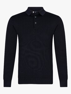 Cavallaro Napoli Milacio Long Sleeve Polo Zwart