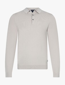 Cavallaro Napoli Milacio Uni Color Long Sleeve Polo Dark Kitt