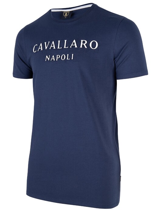 Cavallaro Napoli Miraco Tee T-Shirt Dark Evening Blue