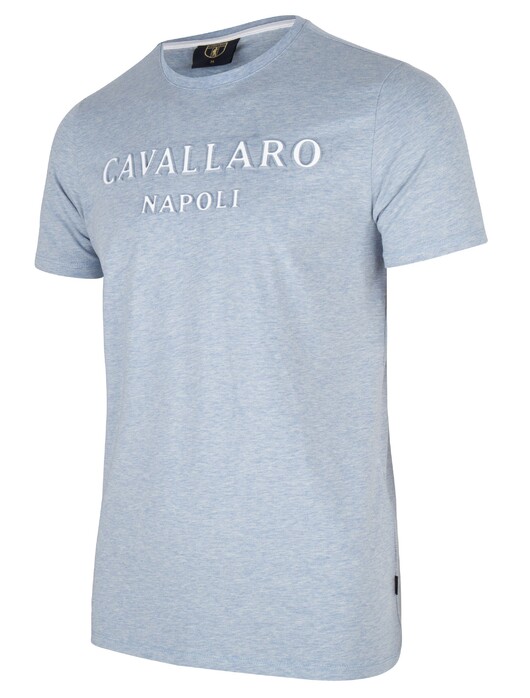 Cavallaro Napoli Miraco Tee T-Shirt Licht Blauw