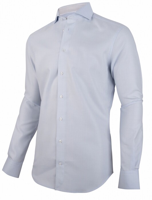 Cavallaro Napoli Nidoni Sleeve 7 Shirt Light Blue-Brown