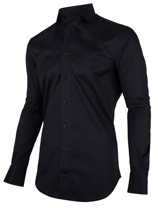 Cavallaro Napoli Nosto Black Mouwlengte 7 Overhemd Zwart