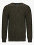 Cavallaro Napoli Orvieto Crew Neck Cable Pattern Knit Pullover Dark Green