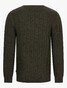 Cavallaro Napoli Orvieto Crew Neck Cable Pattern Knit Pullover Dark Green