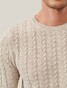 Cavallaro Napoli Orvieto Crew Neck Cable Pattern Knit Pullover Kitt