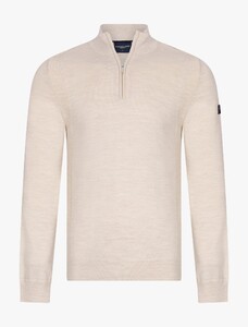 Cavallaro Napoli Palio Half Zip Subtle Rib Detail Pullover Kitt