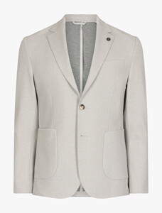 Cavallaro Napoli Perizzo Jacket Fine Texture Pattern Mélange Colbert Kitt