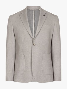 Cavallaro Napoli Perizzo Jacket Fine Texture Pattern Mélange Colbert Taupe