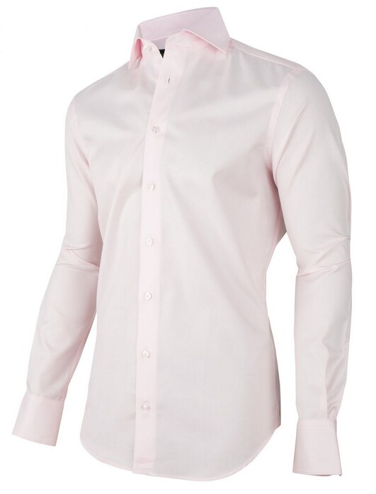 Cavallaro Napoli Pink Uni Overhemd Midden Roze