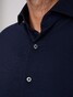 Cavallaro Napoli Piquo Jersey Cotton Overhemd Donker Blauw