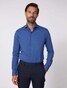 Cavallaro Napoli Piquo Jersey Cotton Overhemd Midden Blauw
