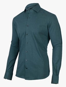 Cavallaro Napoli Piquo Jersey Cotton Shirt Dark Green