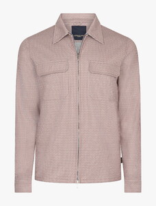 Cavallaro Napoli Ponzo Fine Pied-de-Poule Overshirt Old Pink