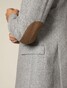 Cavallaro Napoli Romano Herringbone Elbow Patch Jacket Mid Grey
