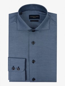 Cavallaro Napoli Sabato Overhemd Donker Blauw