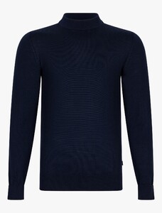 Cavallaro Napoli Saronno Turtle Neck Merino Pullover Dark Evening Blue