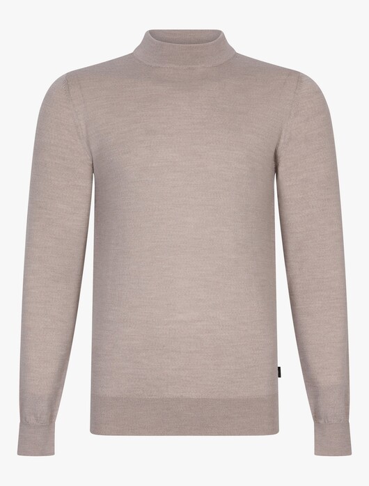 Cavallaro Napoli Saronno Turtle Neck Merino Pullover Sand