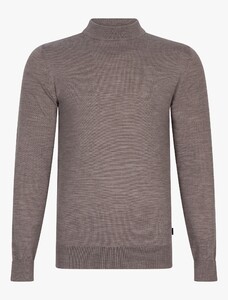 Cavallaro Napoli Saronno Turtle Neck Merino Trui Midden Bruin