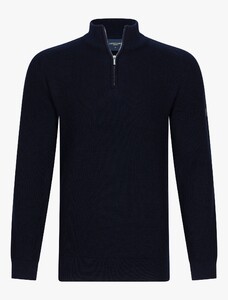 Cavallaro Napoli Sondrio Half Zip Pullover Dark Evening Blue