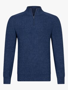 Cavallaro Napoli Sondrio Half Zip Pullover Mid Blue