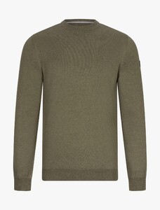 Cavallaro Napoli Sorrentino Crew Neck Organic Cotton Trui Lichtgroen Melange