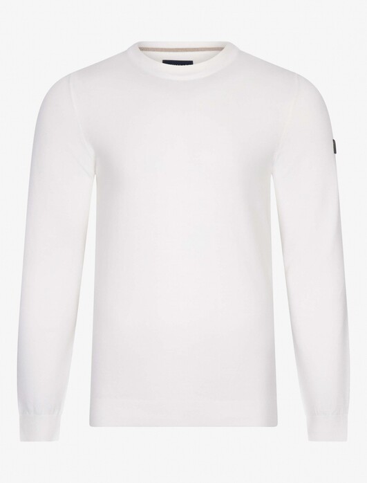 Cavallaro Napoli Sorrentino Crew Neck Uni Cotton Pullover Off White