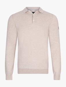 Cavallaro Napoli Sorrentino Long Sleeve Organic Cotton Polo Kitt Melange